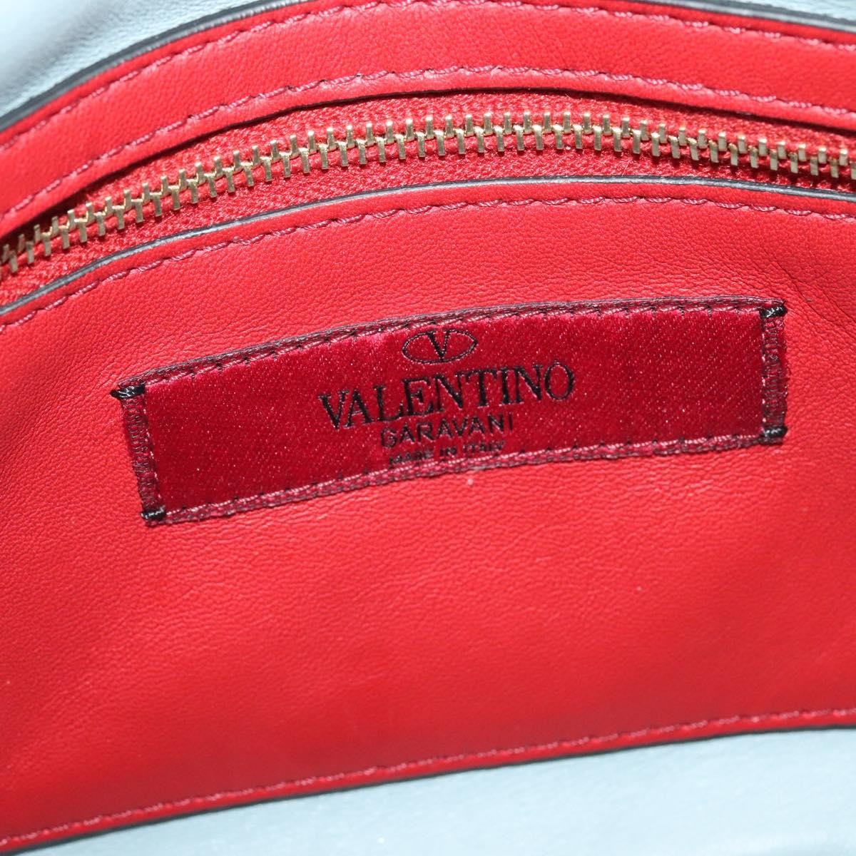 Valentino Garavani Rockstud Spike Flap Bag Quilted Suede, BLUE, SUEDE, Shoulder bag