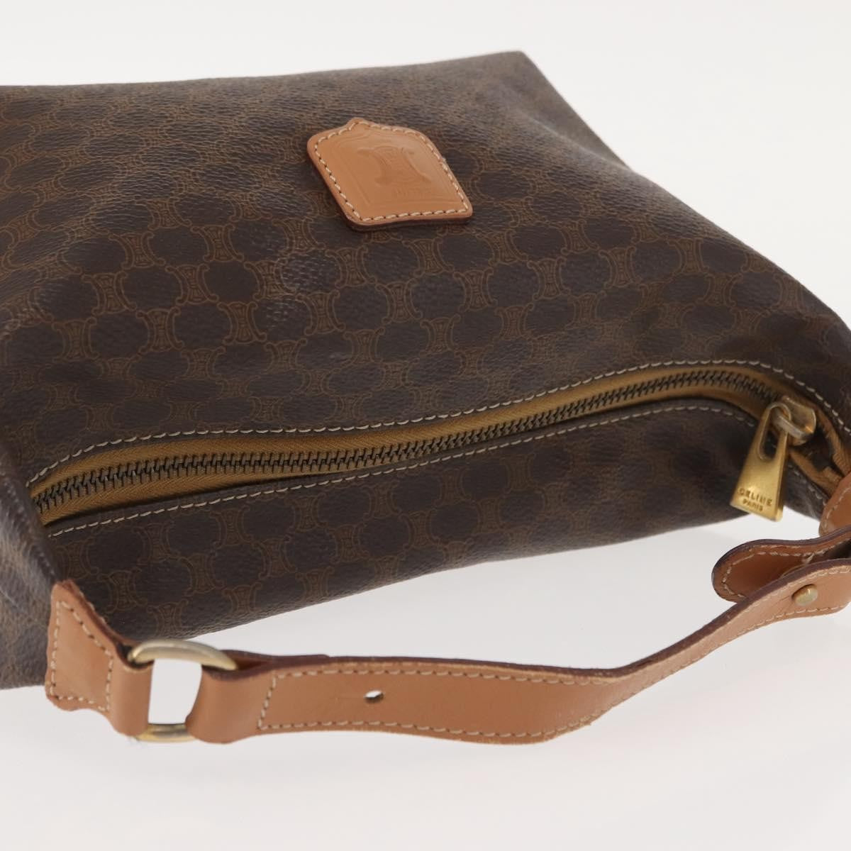 Celine Vintage Macadam Handbag Macadam, BROWN, CANVAS, Handbag