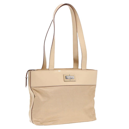 Celine Vintage Shoulder Bag Canvas, BEIGE, CANVAS, Shoulder bag