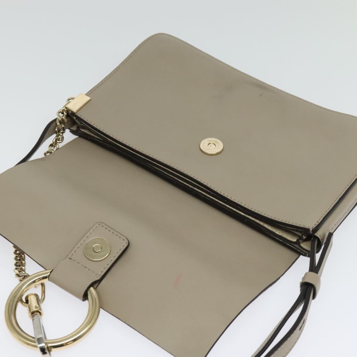 Chloe Faye Crossbody Leather and Suede, Gray, Suede, Shoulder Bag