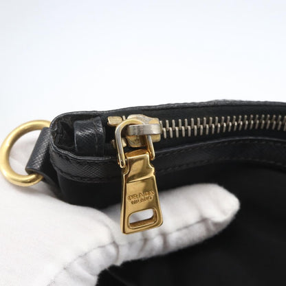 Prada Belted Tote Tessuto, BLACK, NYLON, Tote bag