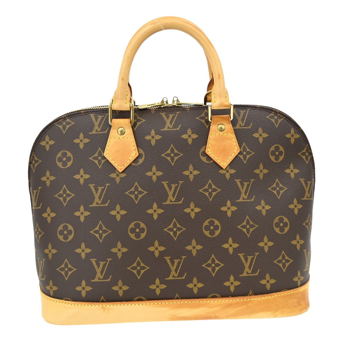Louis Vuitton Alma Handbag Monogram Canvas, BROWN, CANVAS, Handbag