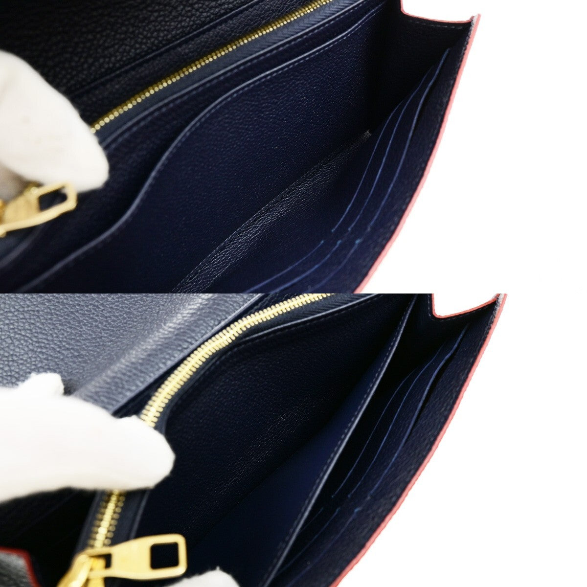 Louis Vuitton Sarah Wallet NM Monogram Empreinte Leather, NAVY, LEATHER, Wallets