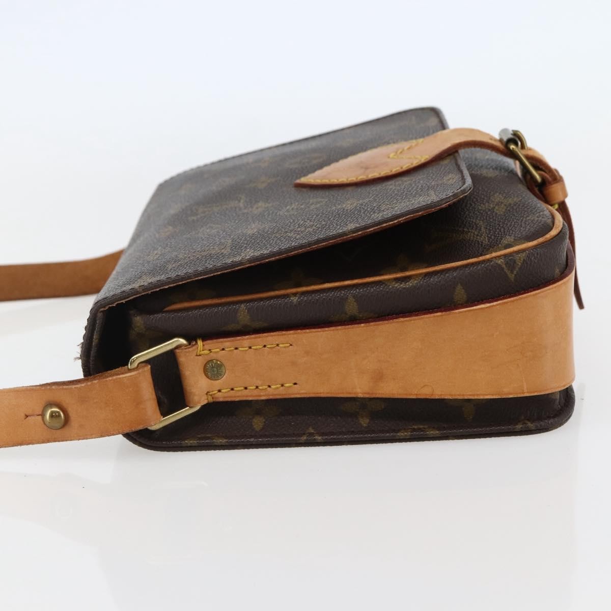 Louis Vuitton Cartouchiere Handbag Monogram Canvas, BROWN, CANVAS, Shoulder bag