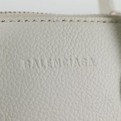 Balenciaga Logo Ville Bag Leather, WHITE, LEATHER, Handbag