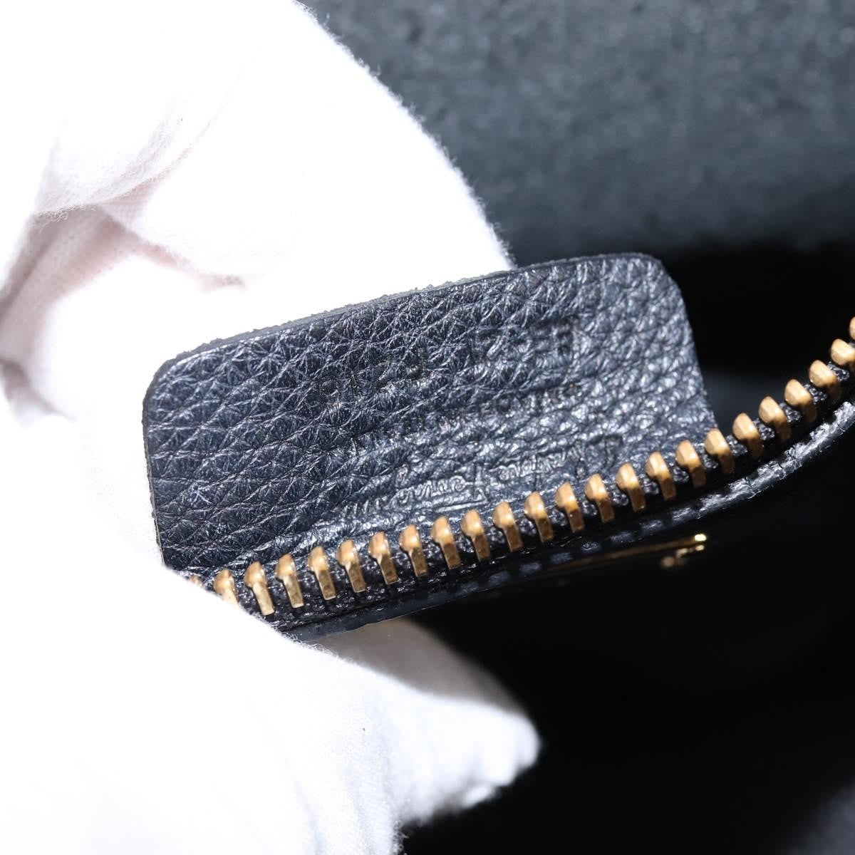 Salvatore Ferragamo Amy Tote Pebbled Leather, BLACK, LEATHER, Tote bag