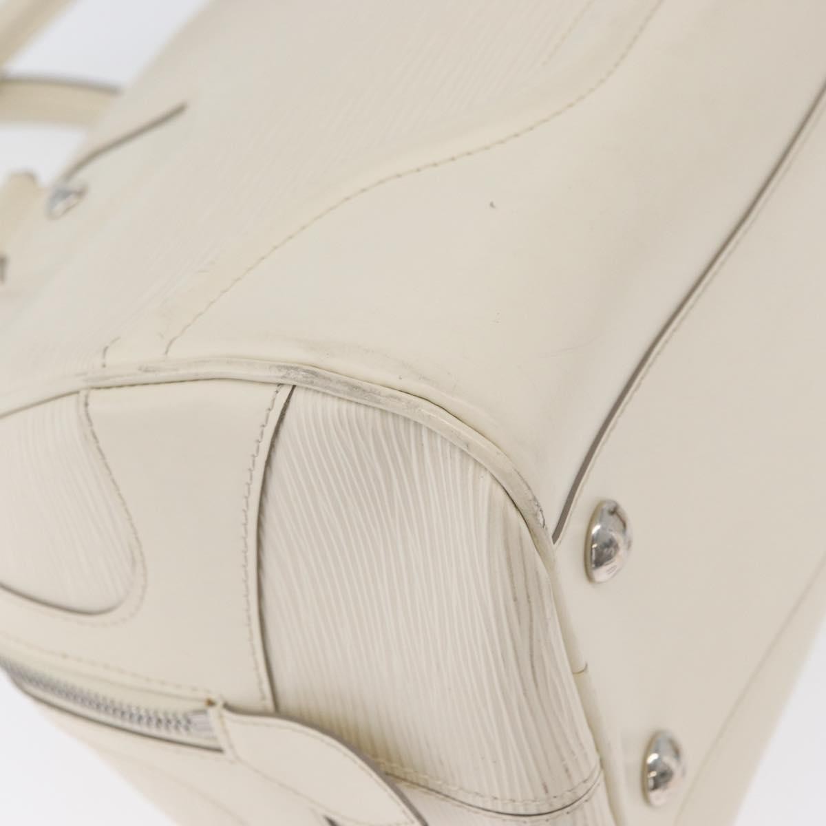 Louis Vuitton Montaigne Bowling Bag Epi Leather, WHITE, LEATHER, Handbag