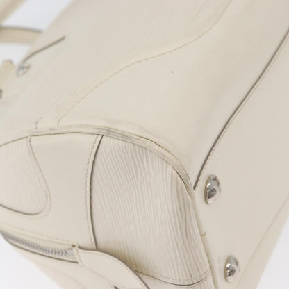 Louis Vuitton Montaigne Bowling Bag Epi Leather, WHITE, LEATHER, Handbag