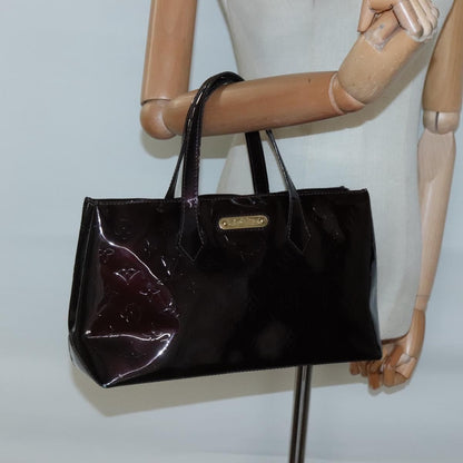 Louis Vuitton Wilshire Handbag Monogram Vernis, PURPLE, PATENT_LEATHER, Handbag