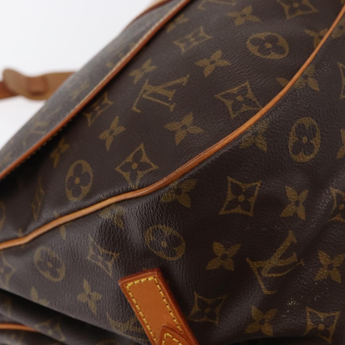 Louis Vuitton Saumur Handbag Monogram Canvas, BROWN, CANVAS, Shoulder bag