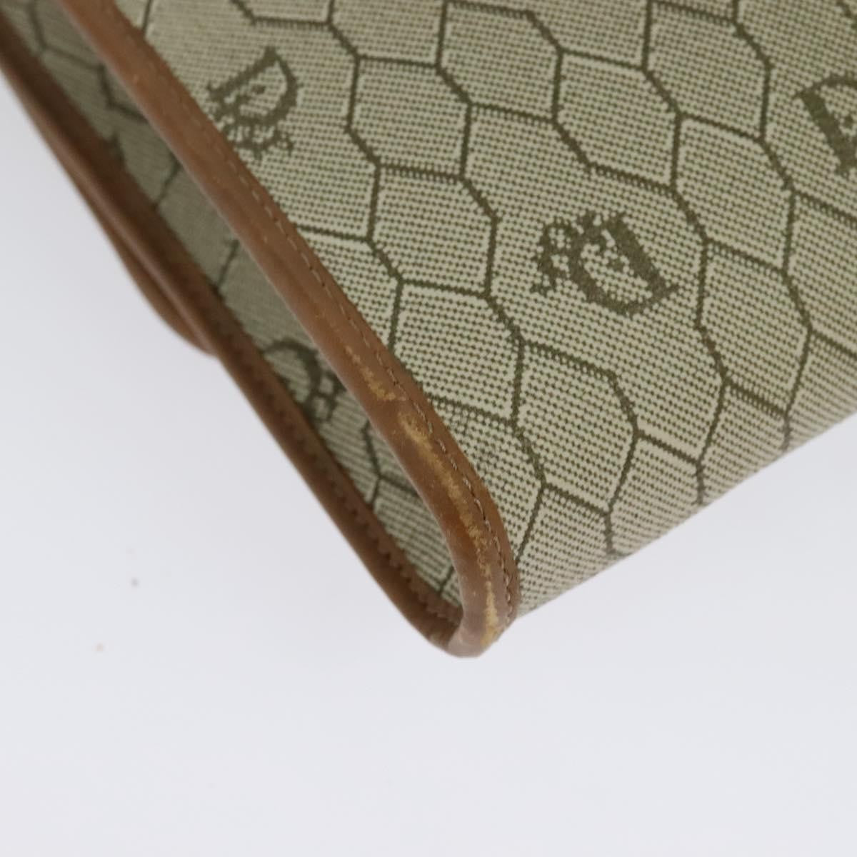 Christian Dior Vintage Honeycomb chain Canvas, BEIGE, CANVAS, Handbag
