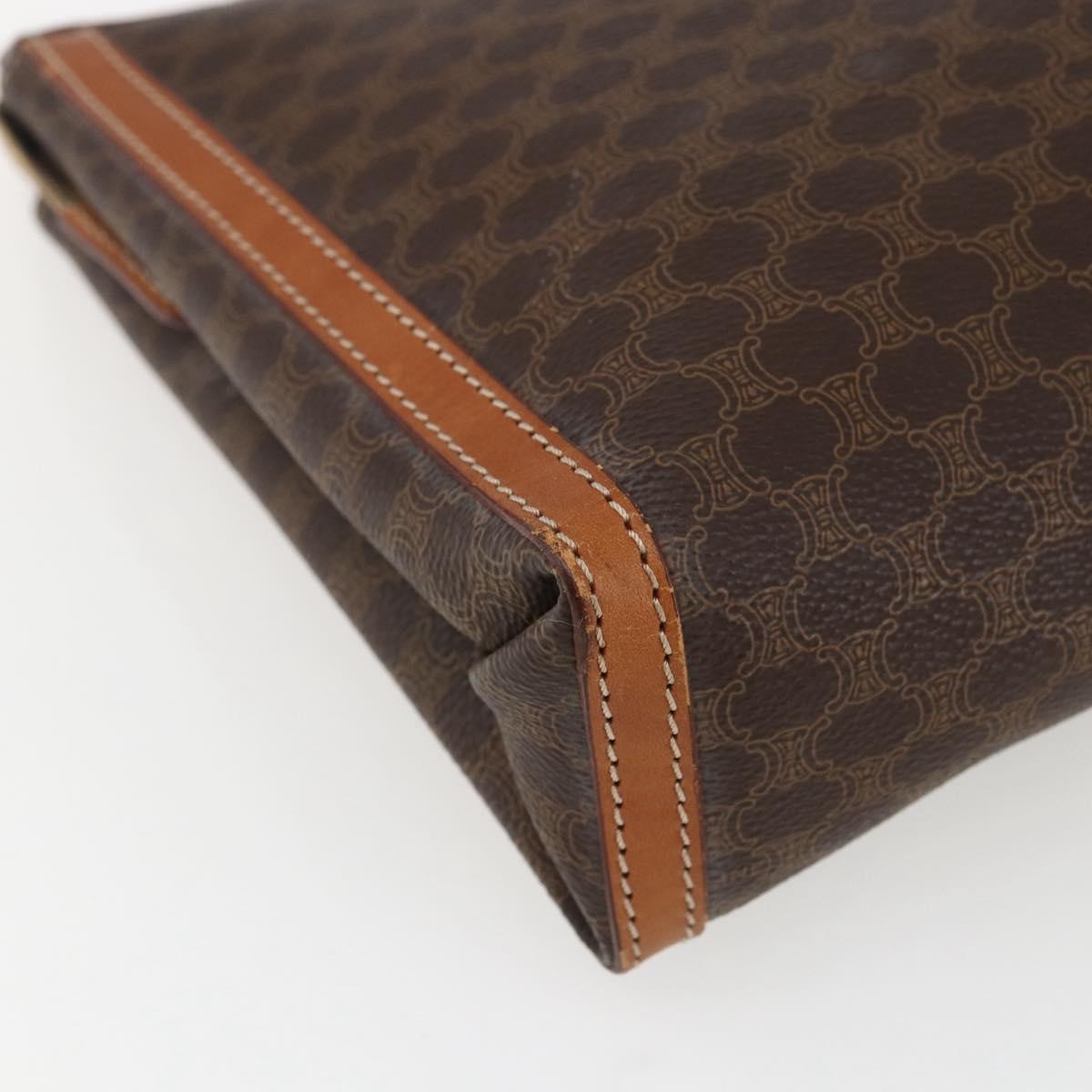 Celine Macadam Pochette Canvas, BROWN, PVC, Clutche & pouche