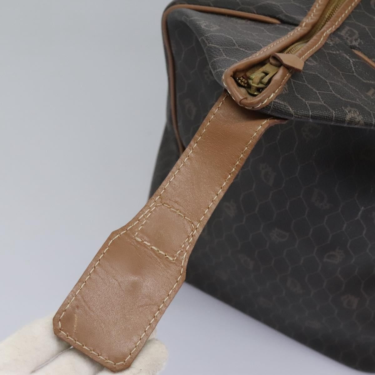 Christian Dior Vintage Honeycomb Boston bag Canvas and Leather, BLACK, CANVAS, Travel bag