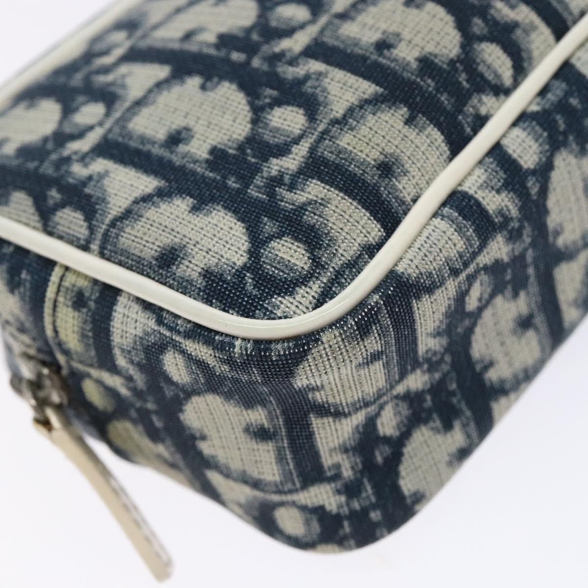 Christian Dior Vintage Trotter Pouch Diorissimo Canvas, NAVY, CANVAS, Clutche & pouche