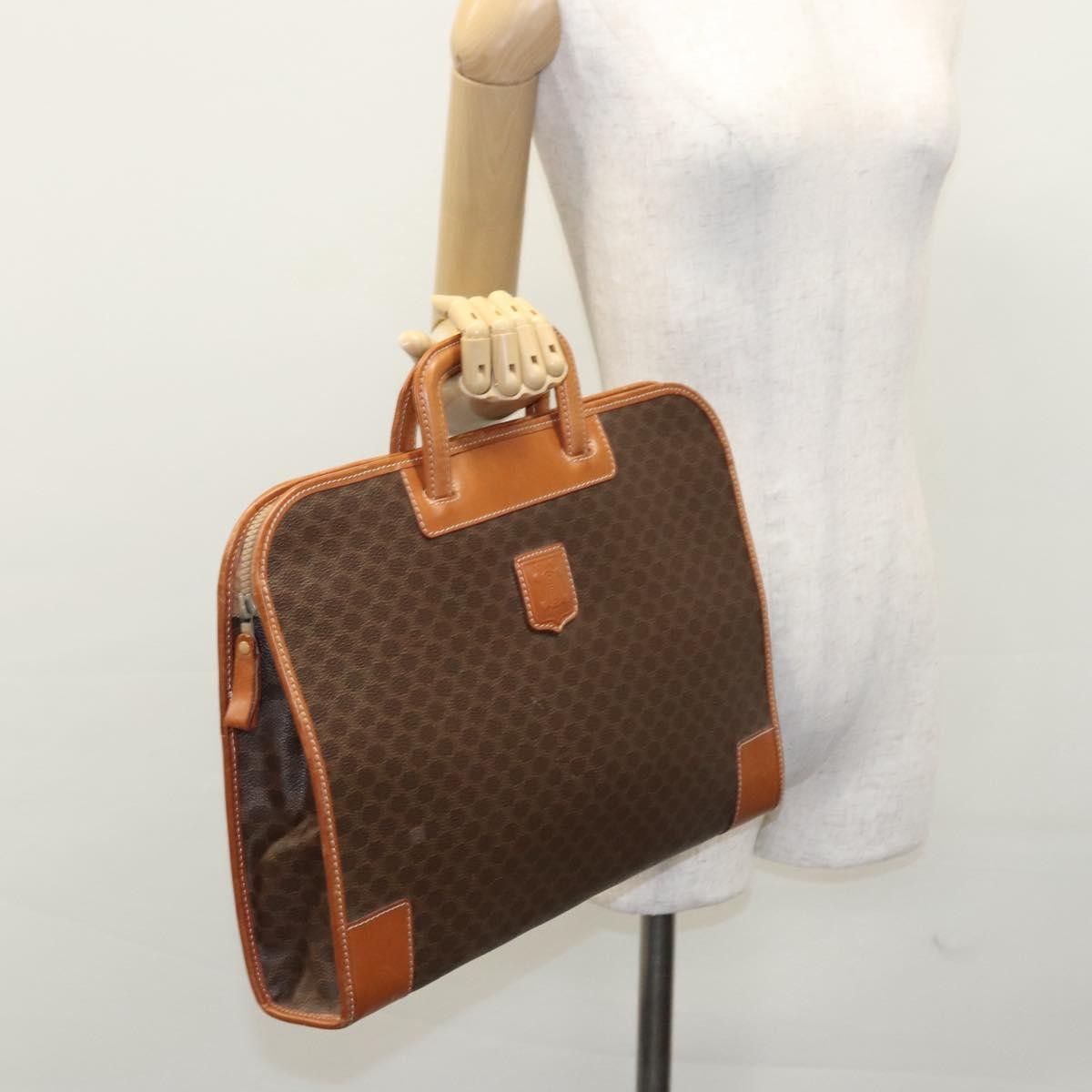 Celine Macadam Briefcase Canvas and leather, BROWN, CANVAS, Briefcase