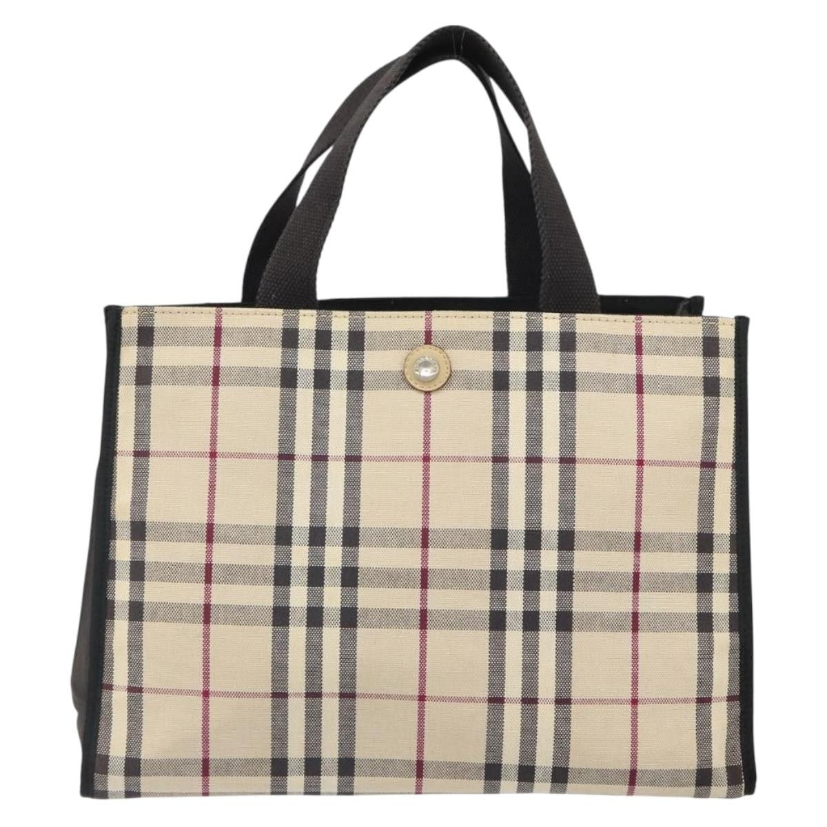 Burberry Nova Check Tote canvas check pattern, BEIGE, CANVAS, Tote bag
