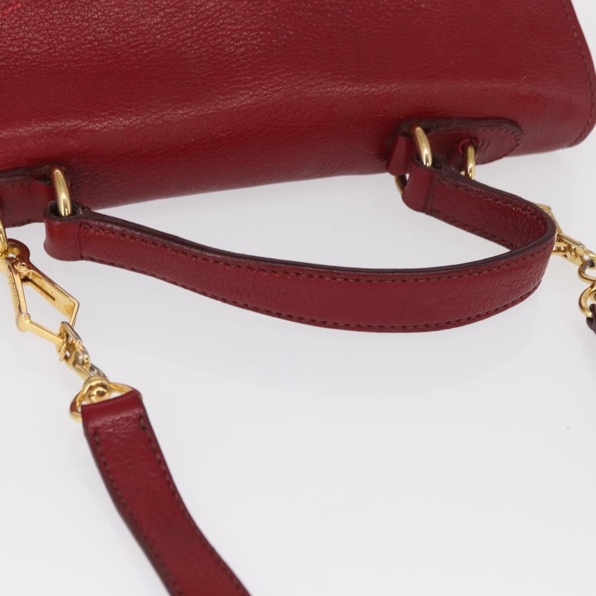 Miu Miu Madras Top Handle Bag Leather, RED, LEATHER, Handbag