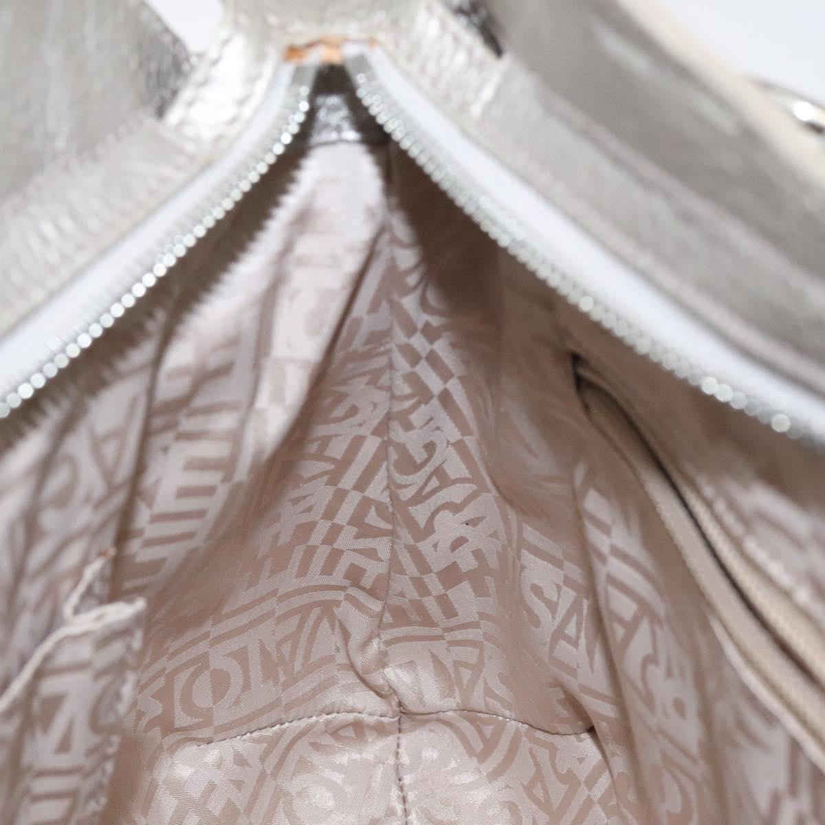 Salvatore Ferragamo Marisa Satchel Leather, SILVER, LEATHER, Shoulder bag