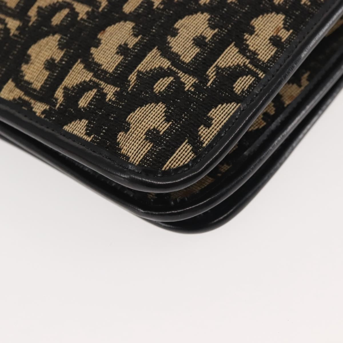 Christian Dior Vintage Trotter Shoulder Bag Canvas, NAVY, CANVAS, Shoulder bag