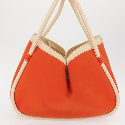 Hermes Lindy de Plage Tote Toile, Orange, Canvas, Tote Bag