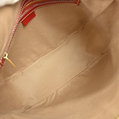 Celine Vintage Macadam Shoulder Bag Canvas and Leather, BEIGE, CANVAS, Shoulder bag