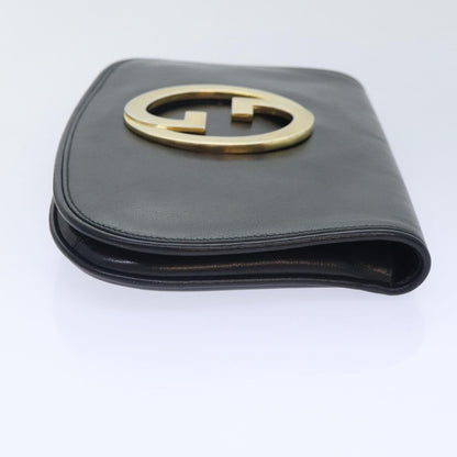 Gucci Vintage Blondie Clutch Leather, BLACK, LEATHER, Clutche & pouche