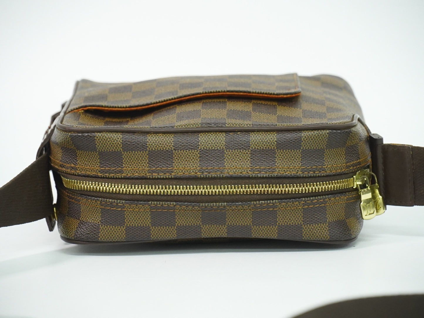 Louis Vuitton Olav Handbag Damier, BROWN, CANVAS, Shoulder bag