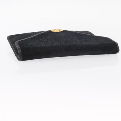 Christian Dior Vintage Trotter Pouch Diorissimo Canvas, BLACK, CANVAS, Clutche & pouche
