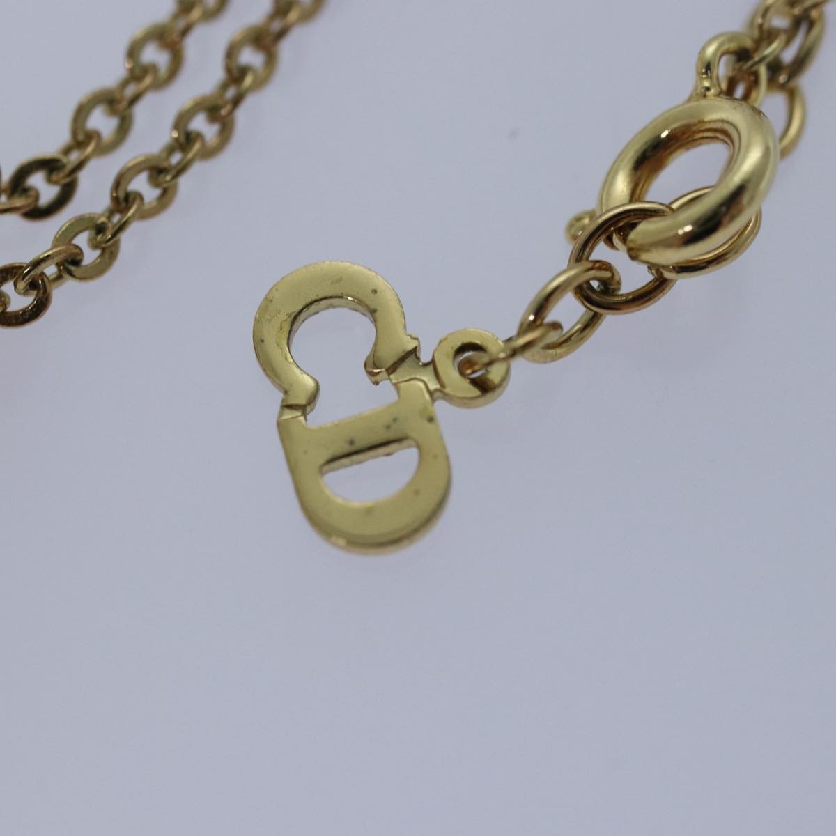 Christian Dior CD Pendant Necklace Gold-plated, GOLD, METAL, Necklace