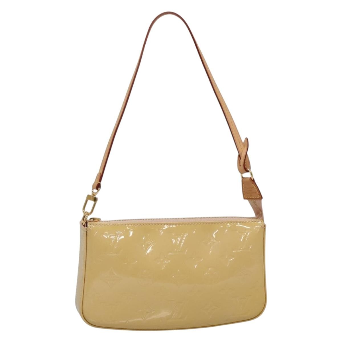 Louis Vuitton Pochette Accessoires NM Monogram Vernis, BEIGE, PATENT_LEATHER, Clutche & pouche