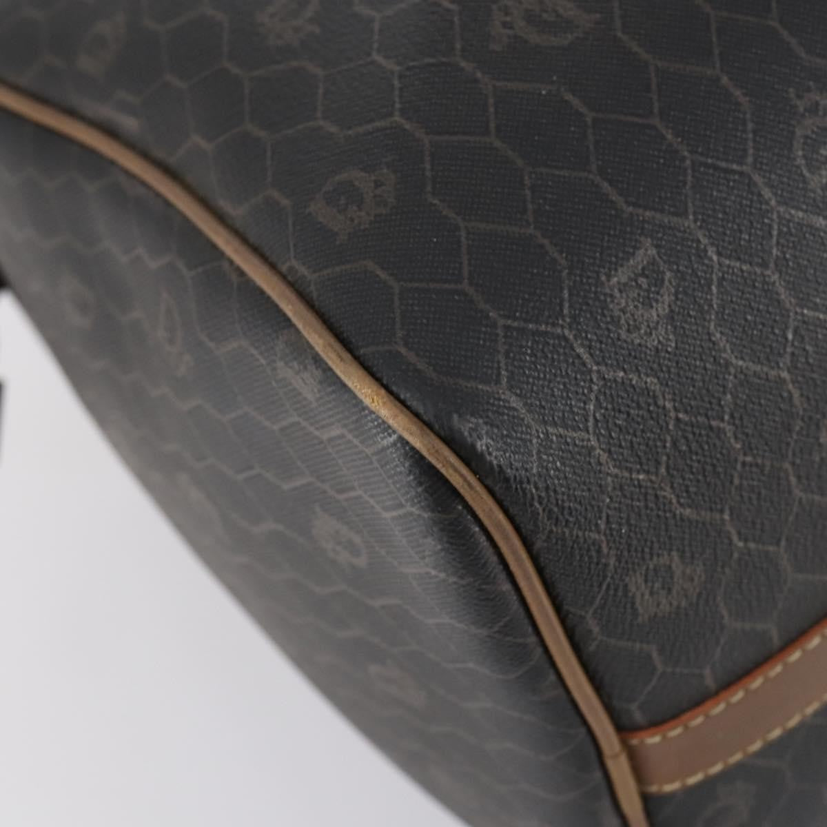 Christian Dior Vintage Honeycomb Boston bag Canvas and Leather, BLACK, CANVAS, Travel bag