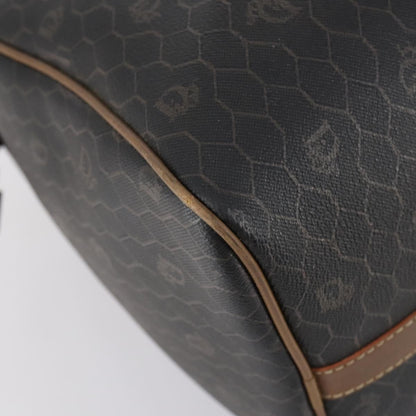 Christian Dior Vintage Honeycomb Boston bag Canvas and Leather, BLACK, CANVAS, Travel bag