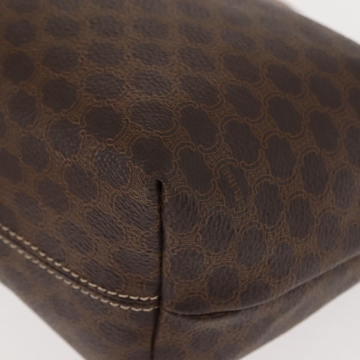 Celine Vintage Macadam Handbag Macadam, BROWN, CANVAS, Handbag