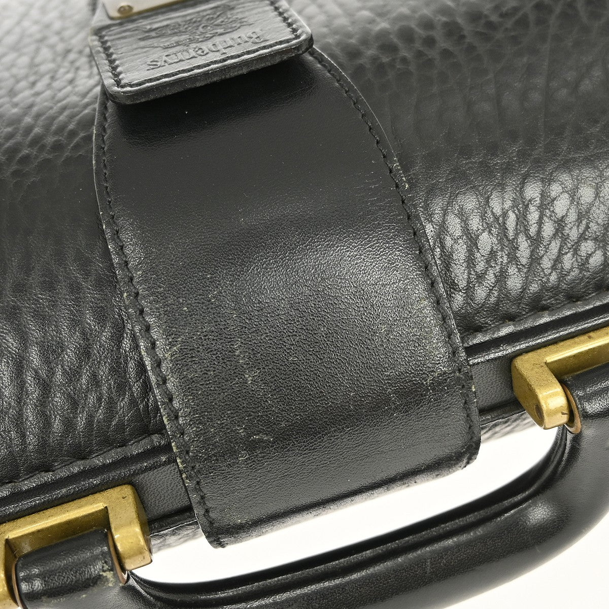 Burberry DK88 Doctor Bag Leather, BLACK, LEATHER, Handbag