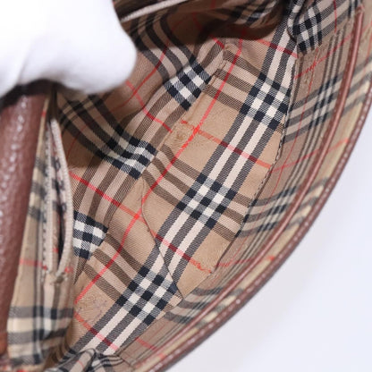 Burberry Flap Shoulder Bag Leather, BROWN, LEATHER, Shoulder bag
