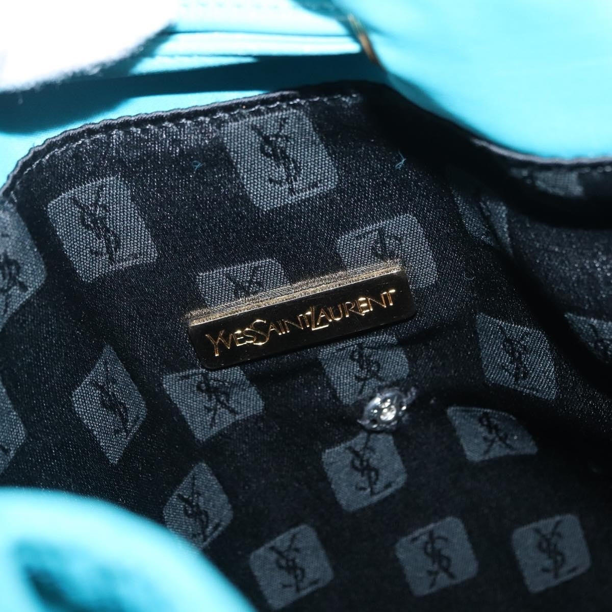 Saint Laurent Vintage Shoulder Bag Nylon, TURQUOISE, NYLON, Shoulder bag