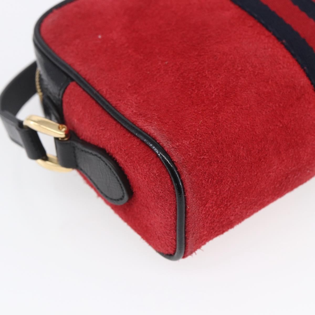 Gucci Ophidia Shoulder Bag Suede, RED, SUEDE, Shoulder bag