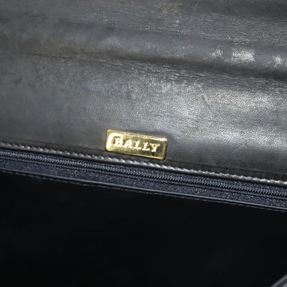 Bally Vintage Handbag Quilted Leather, BLACK, LEATHER, Handbag