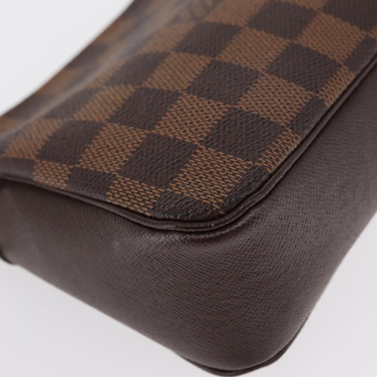 Louis Vuitton Trousse Make Up Bag Damier, BROWN, CANVAS, Clutche & pouche