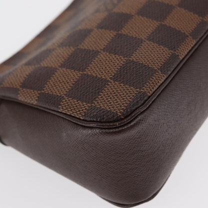 Louis Vuitton Trousse Make Up Bag Damier, BROWN, CANVAS, Clutche & pouche