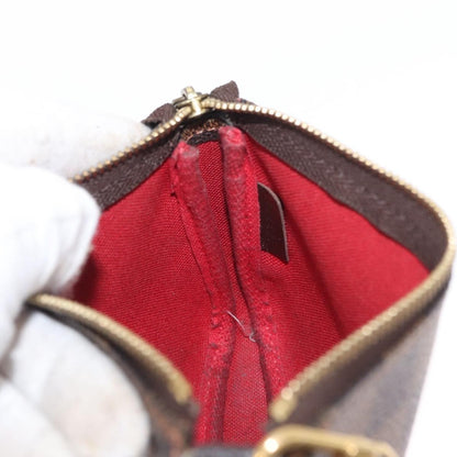 Louis Vuitton Mini pochette accessoires Damier Canvas, BROWN, CANVAS, Clutche & pouche