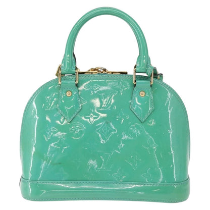 Louis Vuitton Alma Handbag Monogram Vernis, BLUE, PATENT_LEATHER, Handbag