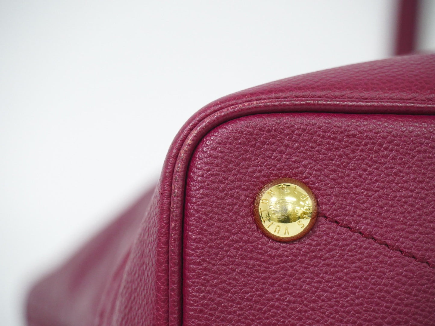 Louis Vuitton Citadine Handbag Monogram Empreinte Leather, BURGUNDY, LEATHER, Handbag