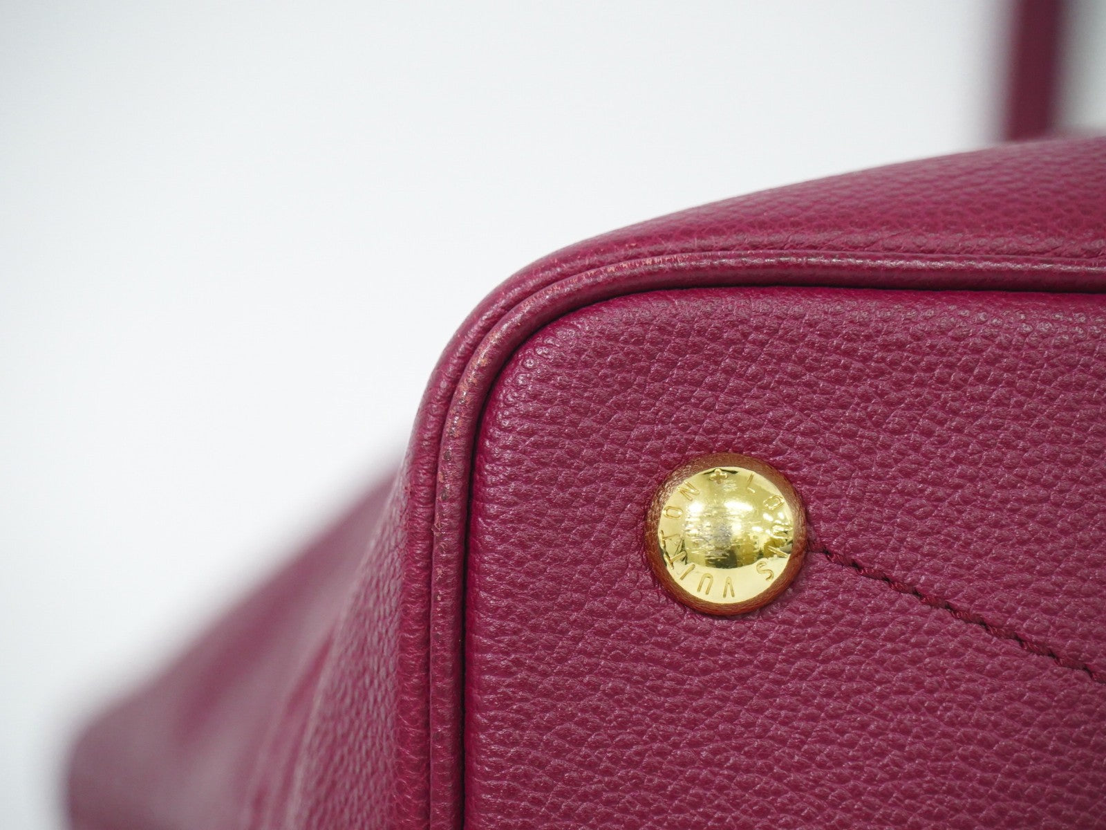 Louis Vuitton Citadine Handbag Monogram Empreinte Leather, BURGUNDY, LEATHER, Handbag