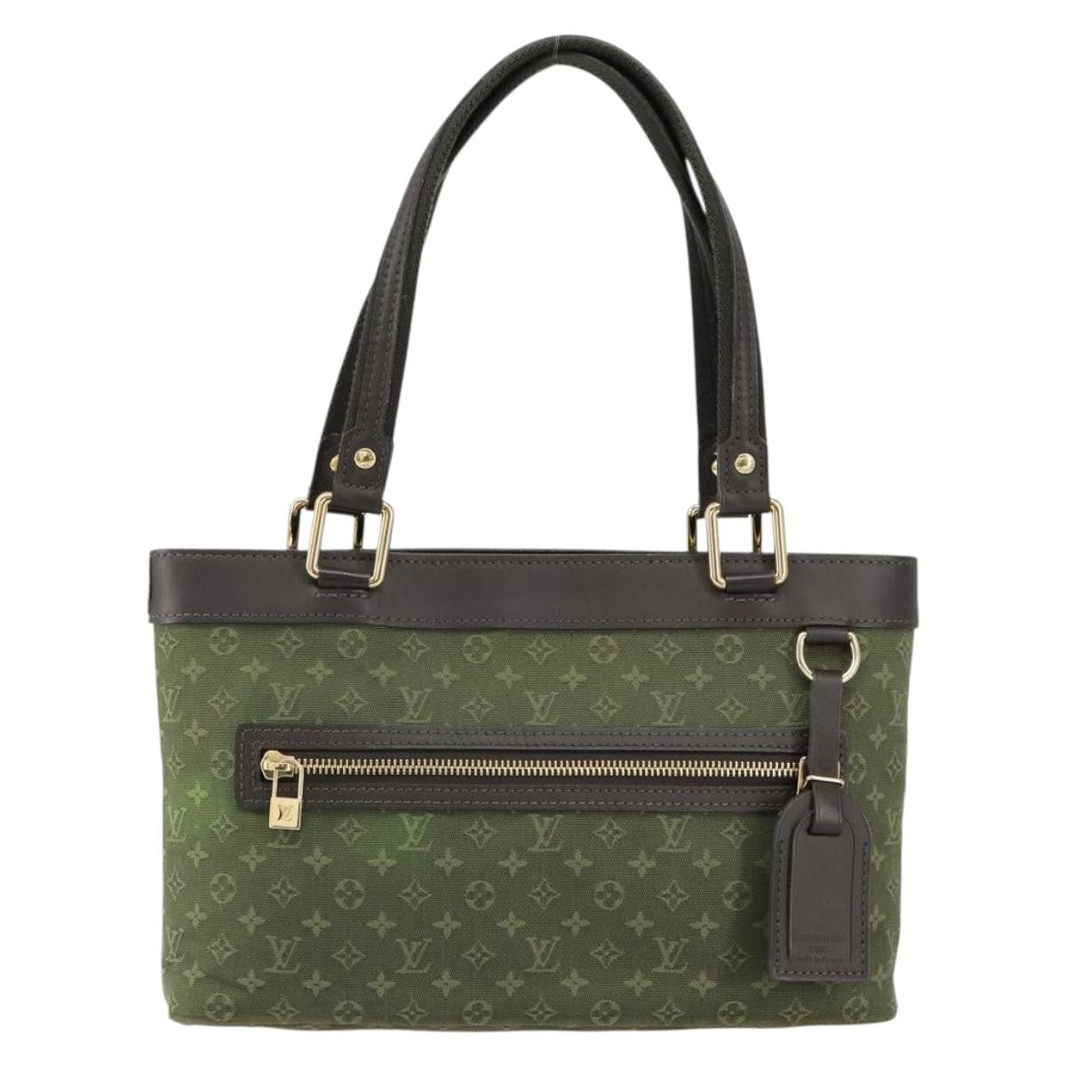 Louis Vuitton Lucille Handbag Mini Lin, KHAKI, CANVAS, Handbag