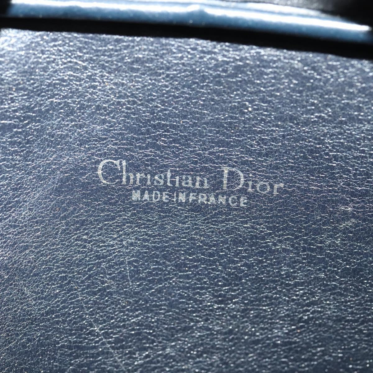 Christian Dior Vintage Trotter Shoulder Bag Canvas, NAVY, CANVAS, Shoulder bag