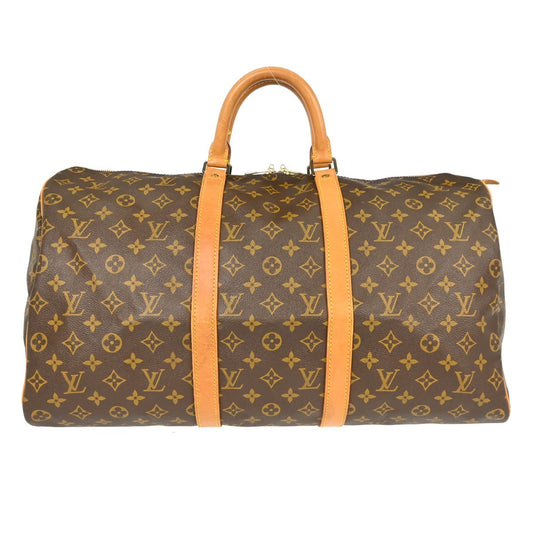 Louis Vuitton Keepall Bag Monogram Canvas, Brown, Canvas, Travel Bag