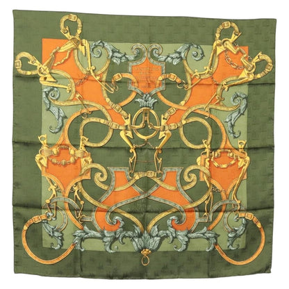 Hermes Carré 90 Silk multicolor, GREEN, SILK, Scarve & shawl