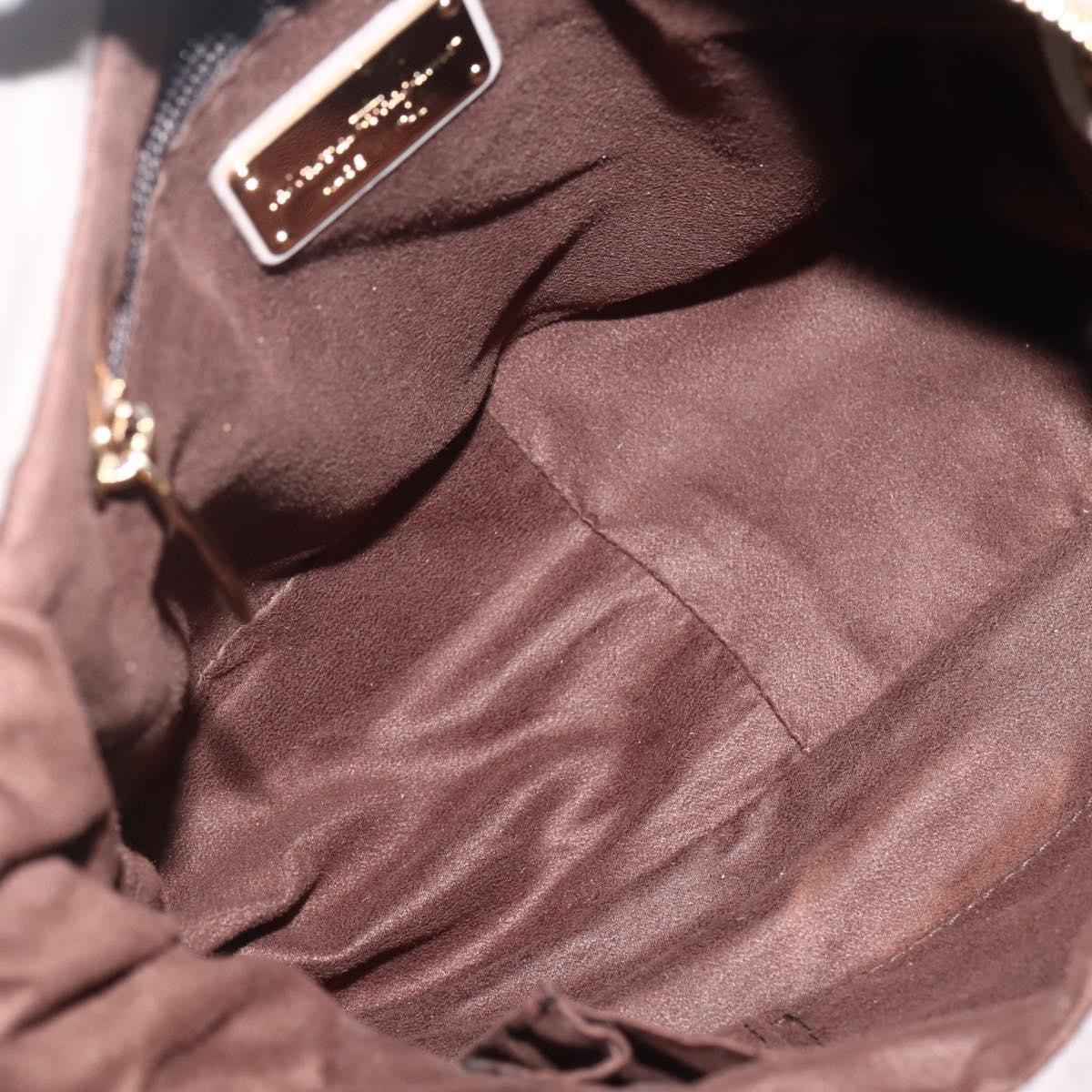 Salvatore Ferragamo Vala Leather, BEIGE, LEATHER, Handbag