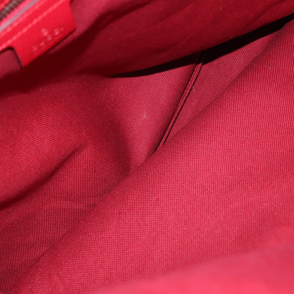 Gucci Logo Drawstring Backpack Striped Canvas, RED, CANVAS, Backpack